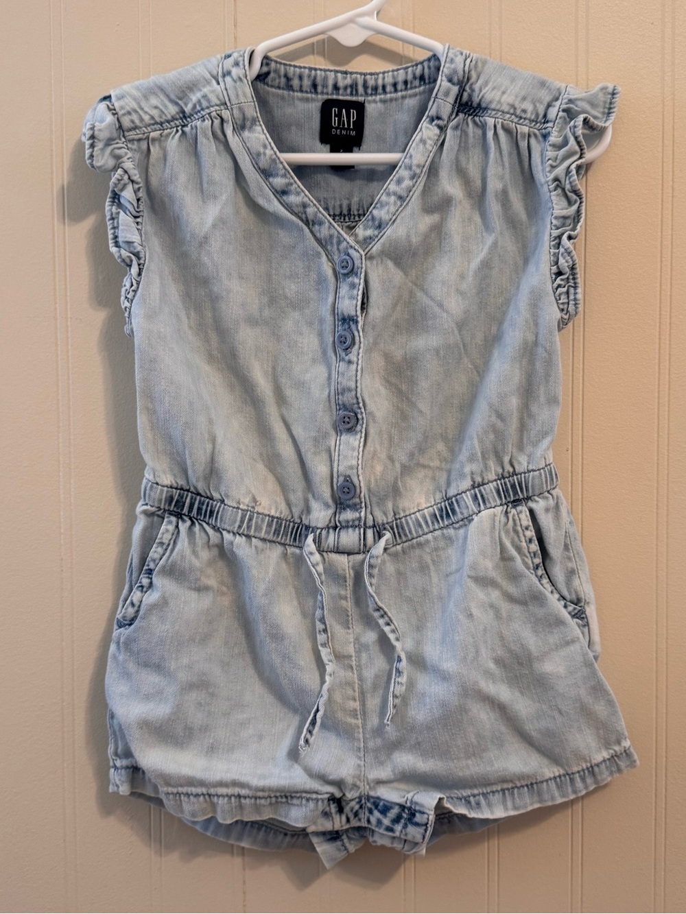 GAP Light Blue Denim Toddler Romper